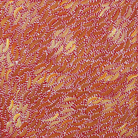 Aboriginal Artwork by Chantelle Nampijinpa Robertson, Ngapa Jukurrpa (Water Dreaming) - Puyurru, 30x30cm