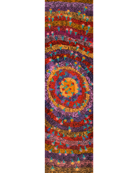 Aboriginal Artwork by Charlene Napanangka Marshall, Wanakiji Jukurrpa (Bush Tomato Dreaming), 107x30cm