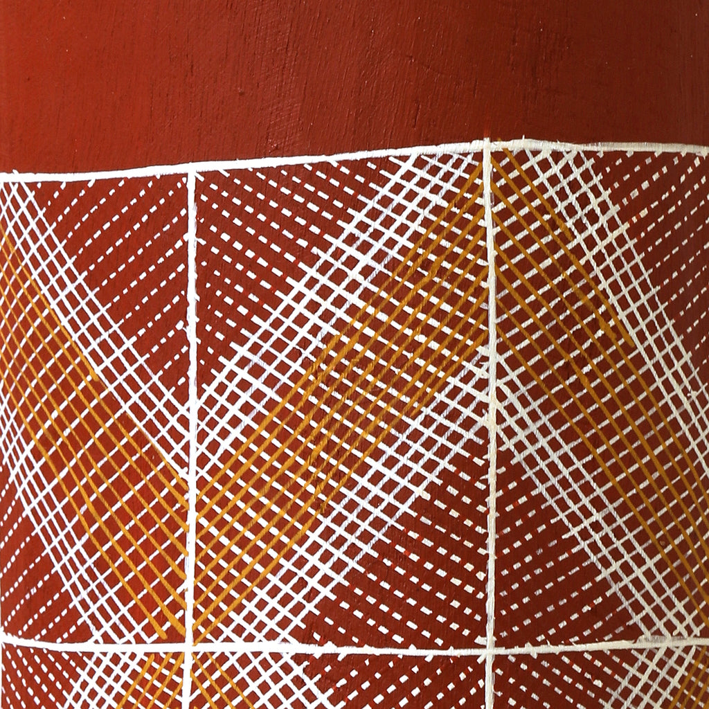 Aboriginal Artwork by Charlie Nangukwirrk Nanguwerr, Lorrkon (Hollow Log), 65cm