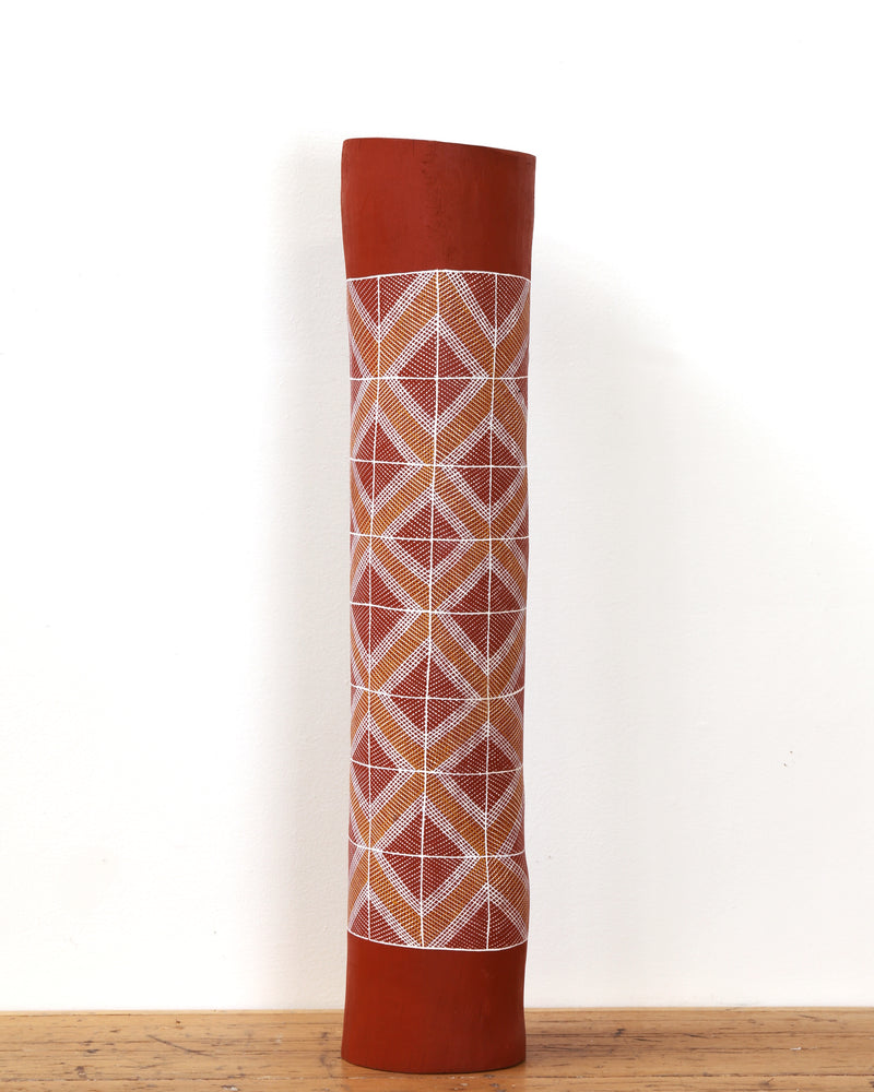 Aboriginal Artwork by Charlie Nangukwirrk Nanguwerr, Lorrkon (Hollow Log), 65cm