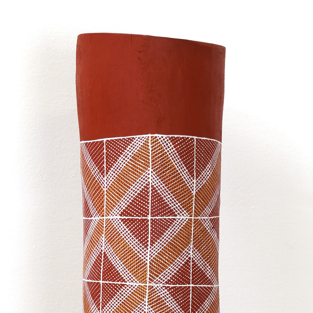 Aboriginal Artwork by Charlie Nangukwirrk Nanguwerr, Lorrkon (Hollow Log), 65cm