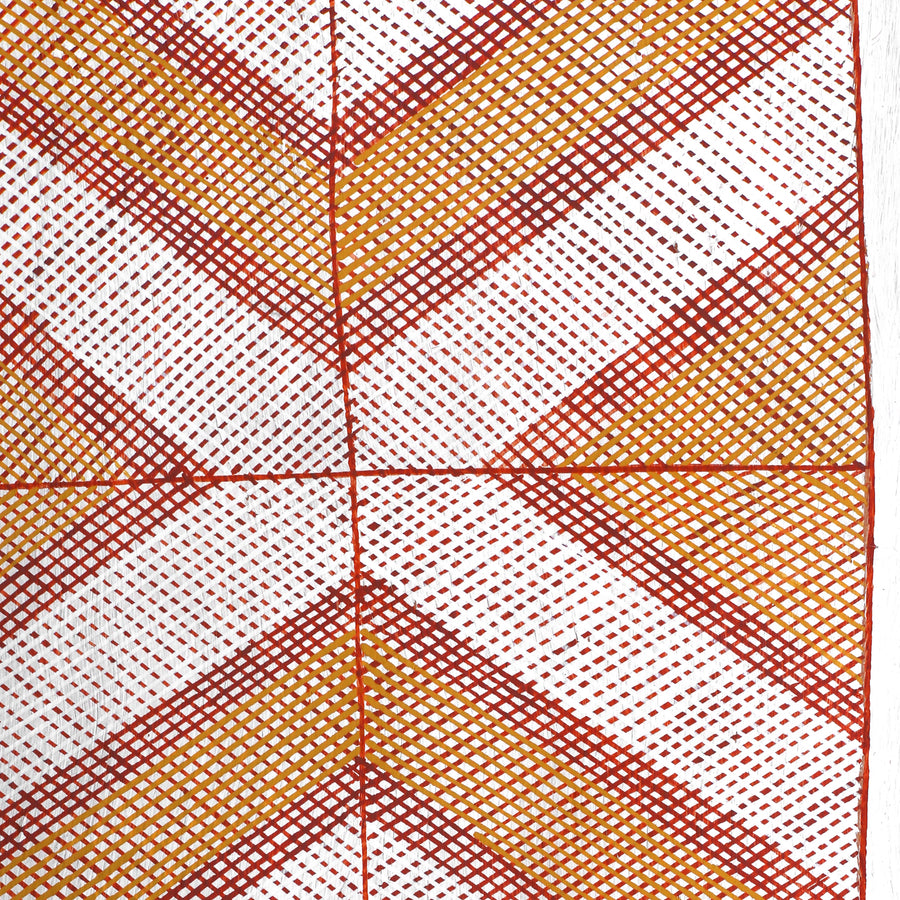 Aboriginal Artwork by Charlie Nangukwirrk Nanguwerr, Wak Wak, 137cm Bark