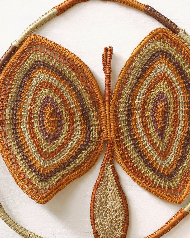 Aboriginal Artwork by Charmaine Ashley, Bonba (Butterfly) Weaving, 42x40cm