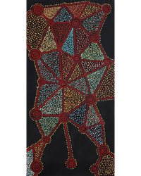 Christopher Japangardi Michaels, Ngapa Jukurrpa (Water Dreaming) - Puyurru, 122x61cm