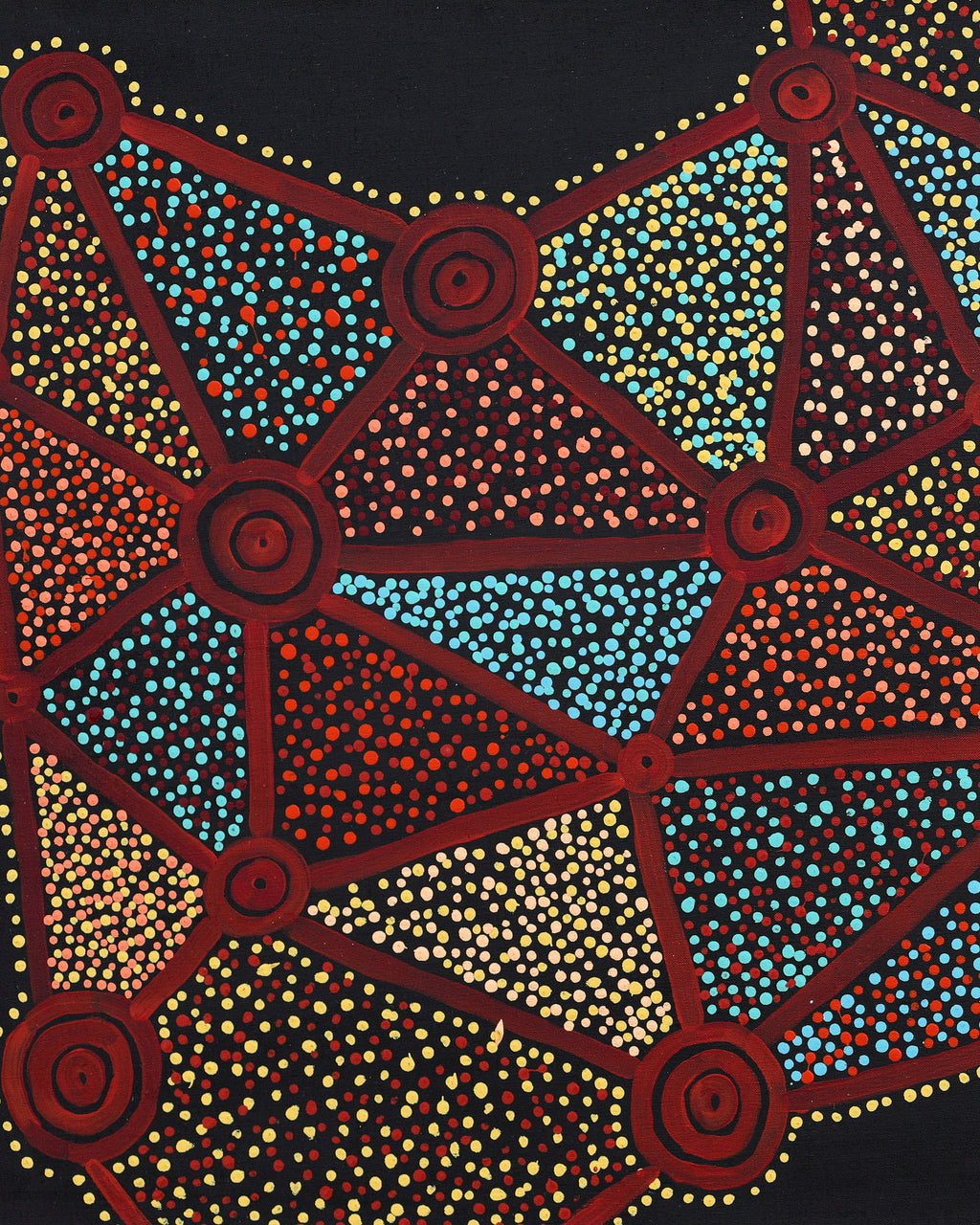 Christopher Japangardi Michaels, Ngapa Jukurrpa (Water Dreaming) - Puyurru, 122x61cm