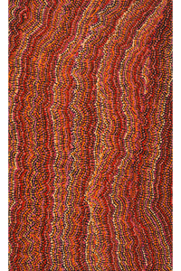 Aboriginal Artwork by Christine Nakamarra Curtis, Mina Mina Jukurrpa, 76x46cm