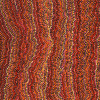 Aboriginal Artwork by Christine Nakamarra Curtis, Mina Mina Jukurrpa, 76x46cm