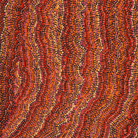 Aboriginal Artwork by Christine Nakamarra Curtis, Mina Mina Jukurrpa, 76x46cm
