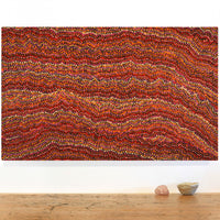 Aboriginal Artwork by Christine Nakamarra Curtis, Mina Mina Jukurrpa, 76x46cm
