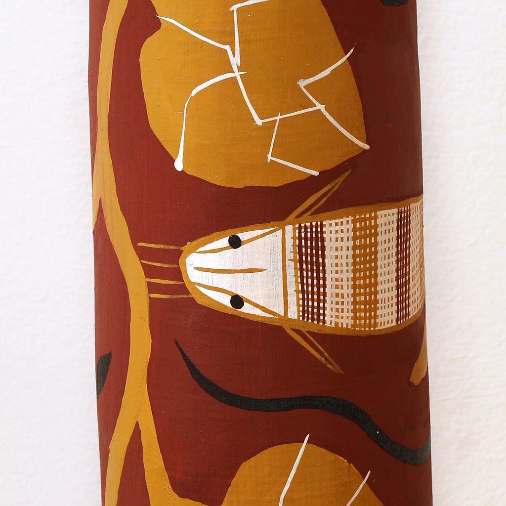 Aboriginal Artwork by Christelle Nulla, Lorrkon (Hollow Log), 66cm - ART ARK®