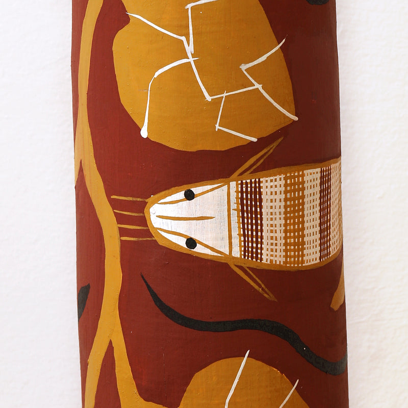 Aboriginal Artwork by Christelle Nulla, Lorrkon (Hollow Log), 66cm