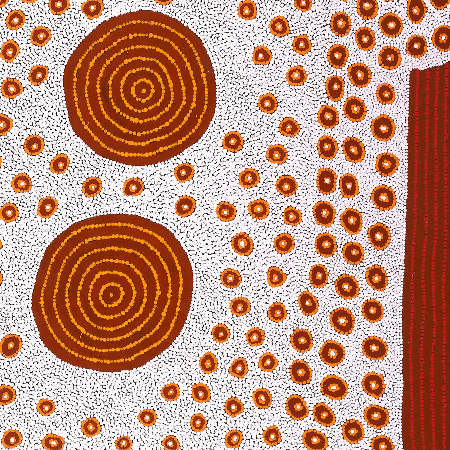 Aboriginal Artwork by Christine Nungarrayi Brown, Karnta Jukurrpa (Womens Dreaming), 107x107cm