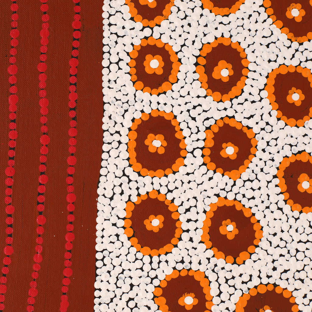 Aboriginal Artwork by Christine Nungarrayi Brown, Karnta Jukurrpa (Womens Dreaming), 107x107cm