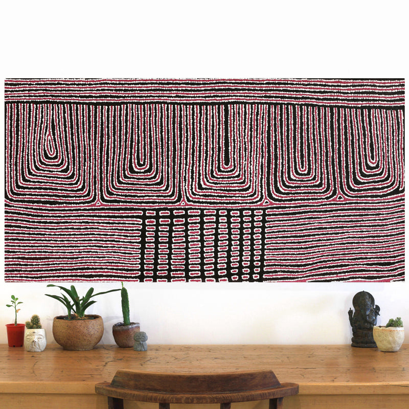 Aboriginal Artwork by Christine Nungarrayi Brown, Karnta Jukurrpa (Womens Dreaming), 122x61cm