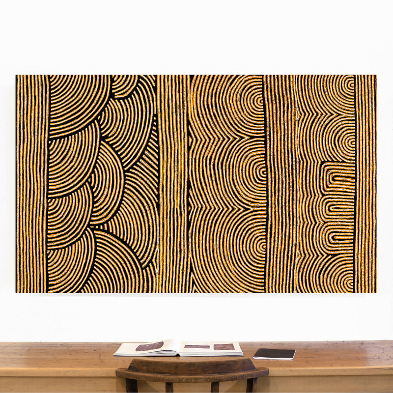 Aboriginal Artwork by Christine Nungarrayi Brown, Karnta Jukurrpa (Womens Dreaming), 152x91cm