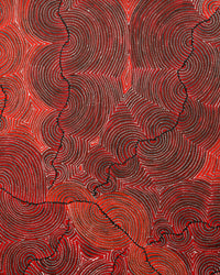Aboriginal Artwork by Christine Nakamarra Curtis, Mina Mina Jukurrpa, 122x107cm