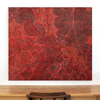 Aboriginal Artwork by Christine Nakamarra Curtis, Mina Mina Jukurrpa, 122x107cm