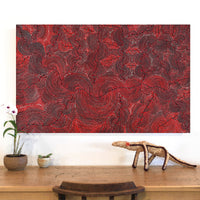 Aboriginal Artwork by Christine Nakamarra Curtis, Mina Mina Jukurrpa, 122x76cm