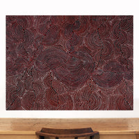 Aboriginal Artwork by Christine Nakamarra Curtis, Mina Mina Jukurrpa, 122x91cm