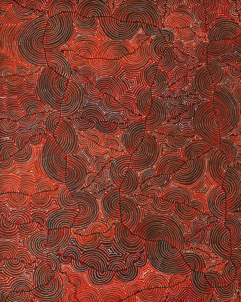 Aboriginal Artwork by Christine Nakamarra Curtis, Mina Mina Jukurrpa, 183x122cm