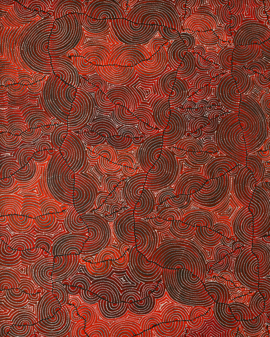 Aboriginal Artwork by Christine Nakamarra Curtis, Mina Mina Jukurrpa, 183x122cm