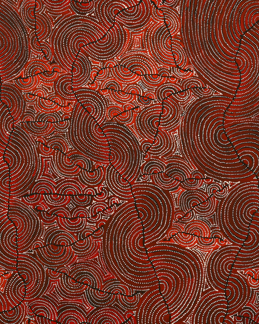 Aboriginal Artwork by Christine Nakamarra Curtis, Mina Mina Jukurrpa, 183x122cm