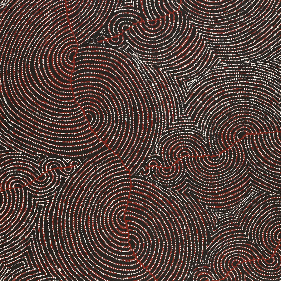Aboriginal Artwork by Christine Nakamarra Curtis, Mina Mina Jukurrpa, 183x122cm