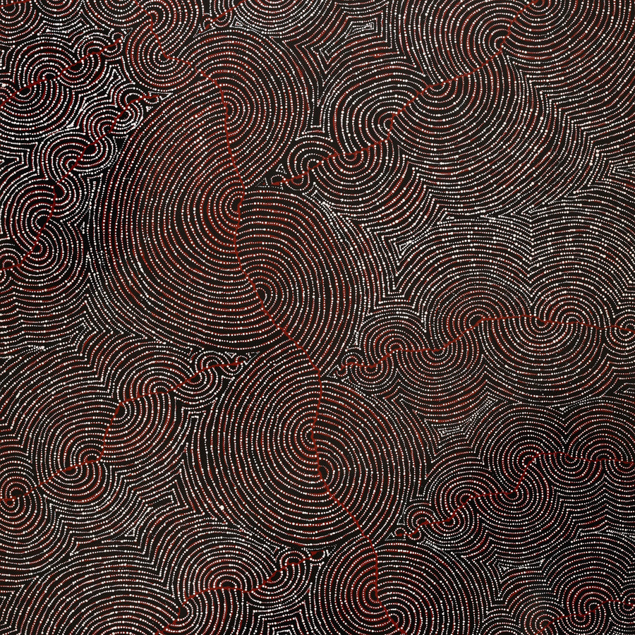 Aboriginal Artwork by Christine Nakamarra Curtis, Mina Mina Jukurrpa, 183x122cm
