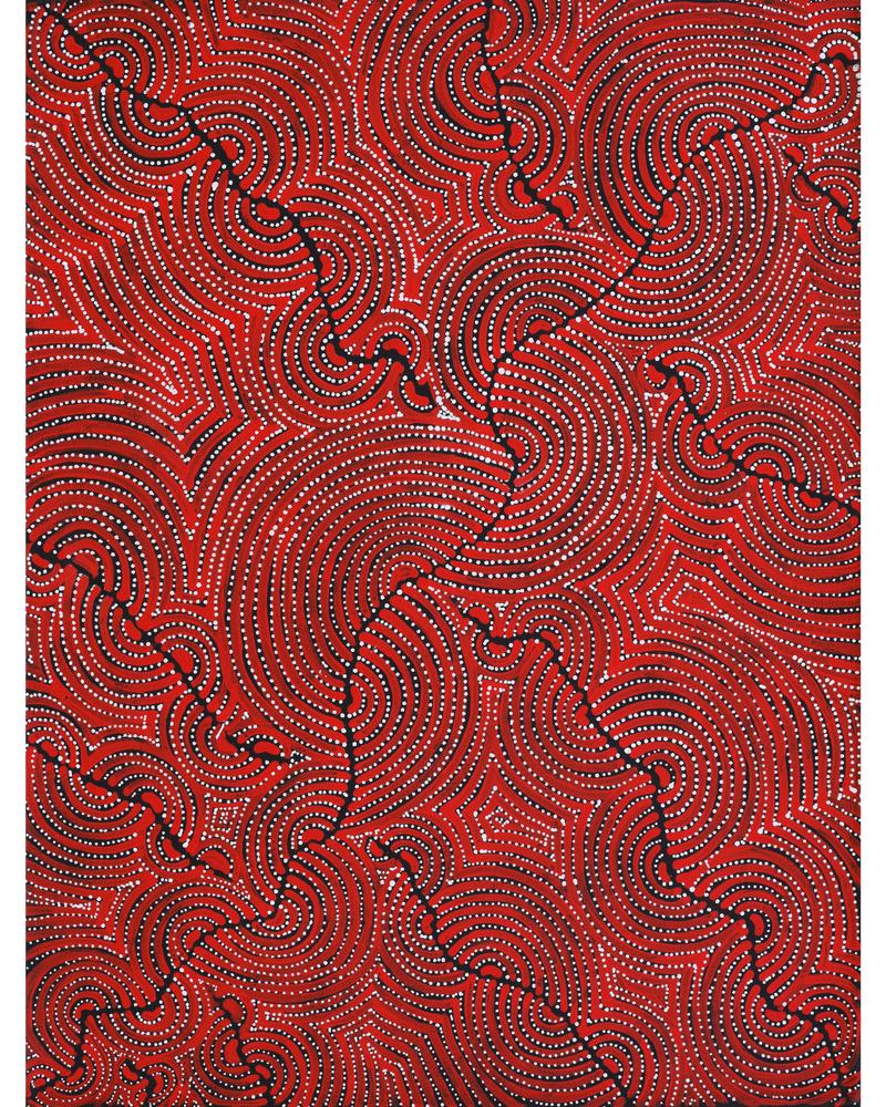 Christine Nakamarra Curtis, Mina Mina Jukurrpa, 61x46cm