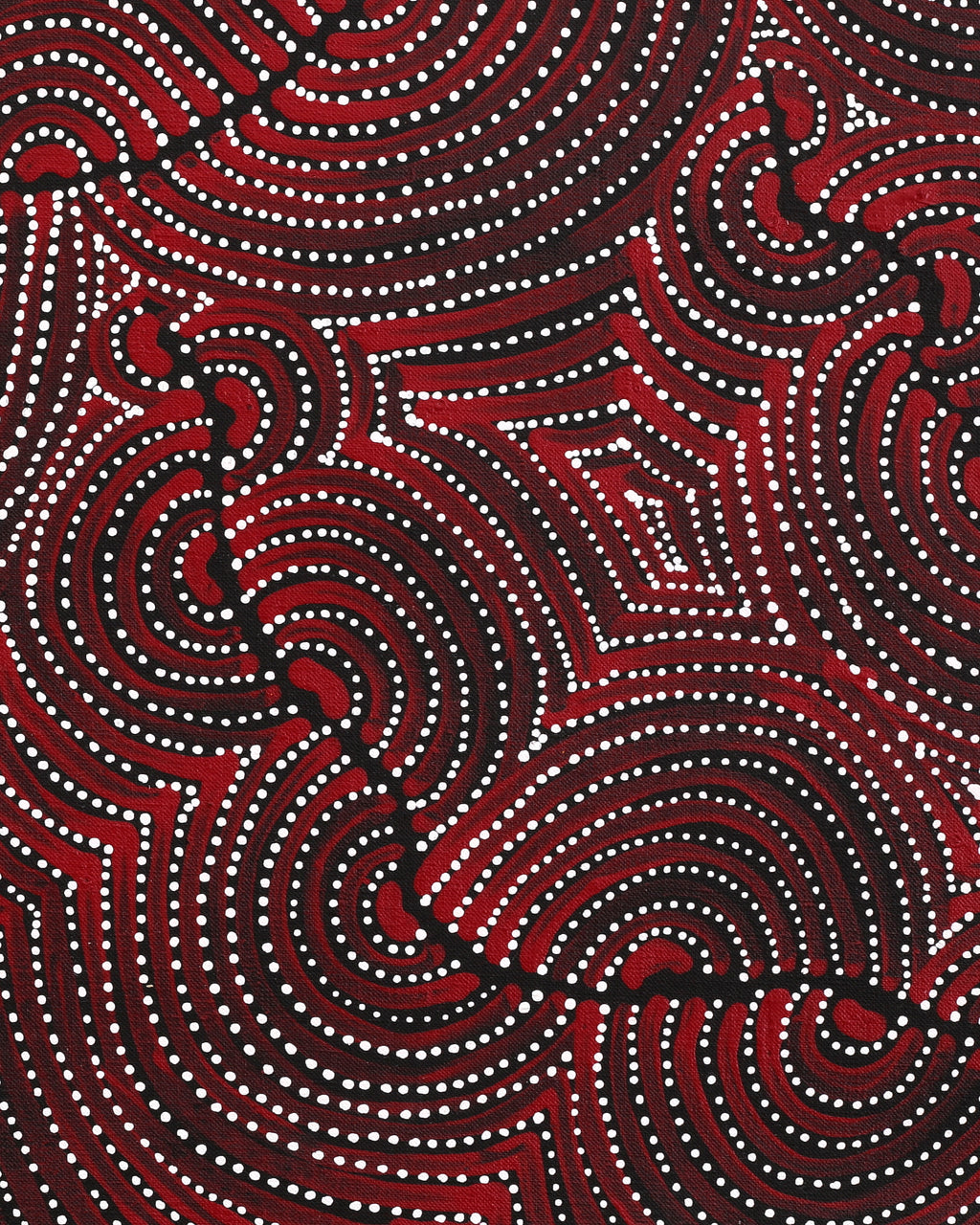 Aboriginal Artwork by Christine Nakamarra Curtis, Mina Mina Jukurrpa, 76x46cm
