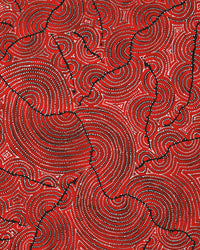 Aboriginal Artwork by Christine Nakamarra Curtis, Mina Mina Jukurrpa, 76x61cm