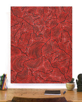 Aboriginal Artwork by Christine Nakamarra Curtis, Mina Mina Jukurrpa, 76x61cm