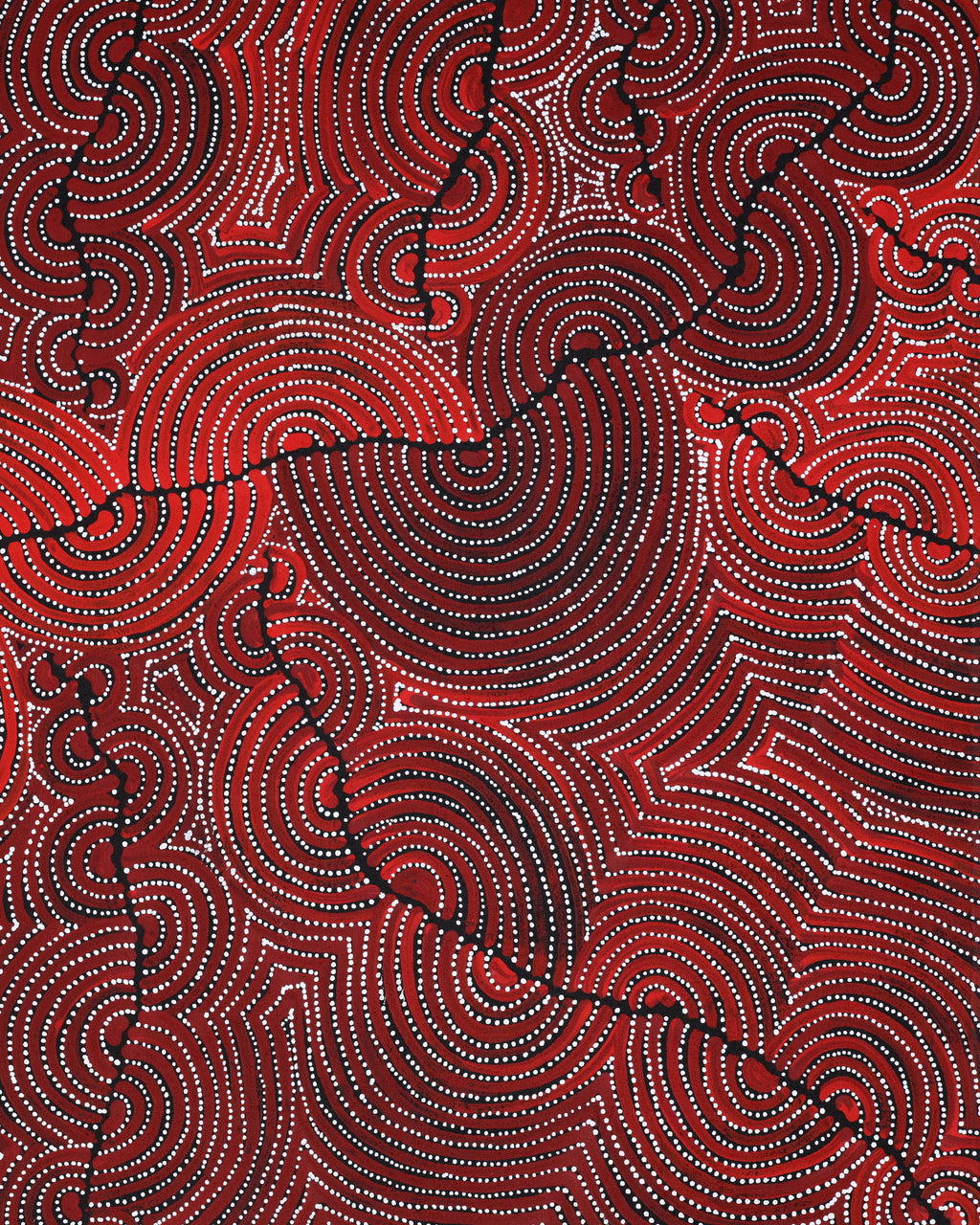 Aboriginal Artwork by Christine Nakamarra Curtis, Mina Mina Jukurrpa, 91x61cm