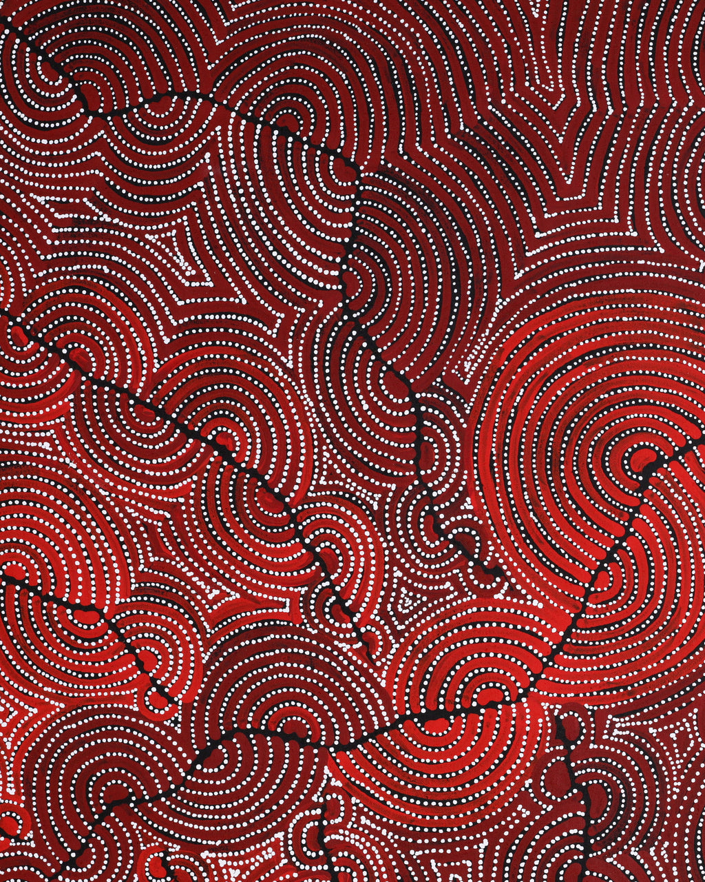 Aboriginal Artwork by Christine Nakamarra Curtis, Mina Mina Jukurrpa, 91x61cm