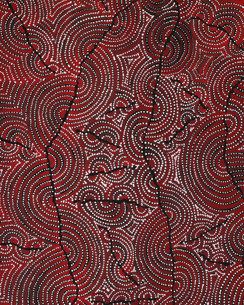 Aboriginal Artwork by Christine Nakamarra Curtis, Mina Mina Jukurrpa, 91x76cm
