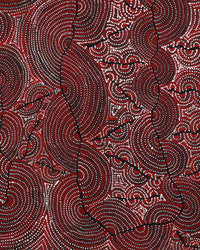 Aboriginal Artwork by Christine Nakamarra Curtis, Mina Mina Jukurrpa, 91x76cm