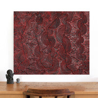 Aboriginal Artwork by Christine Nakamarra Curtis, Mina Mina Jukurrpa, 91x76cm