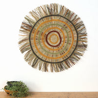 Aboriginal Artwork by Christine Ganyiwuy, Woven Mat, 90cm