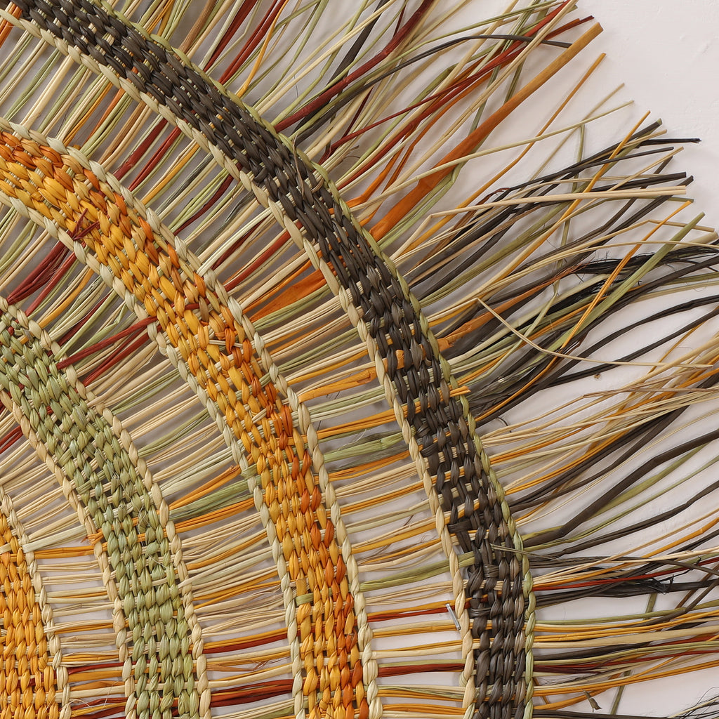 Aboriginal Artwork by Christine Ganyiwuy, Woven Mat, 90cm