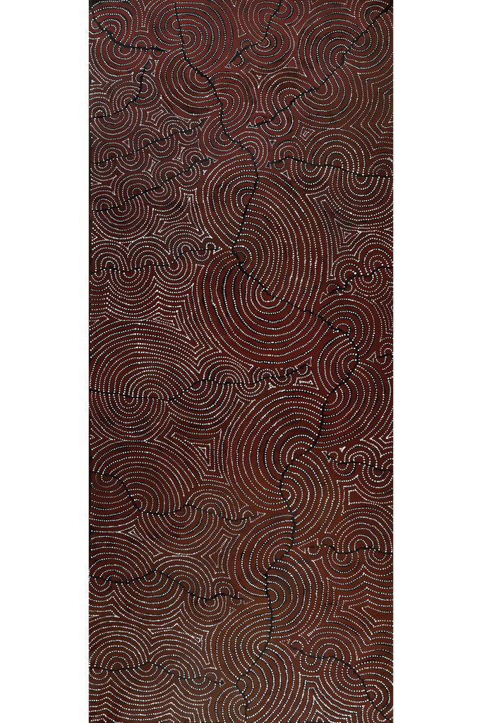 Aboriginal Art by Christine Nakamarra Curtis, Mina Mina Jukurrpa, 178x75cm - ART ARK®