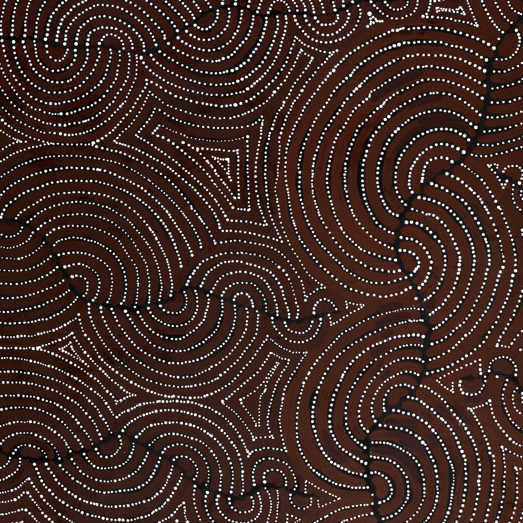 Aboriginal Art by Christine Nakamarra Curtis, Mina Mina Jukurrpa, 178x75cm - ART ARK®