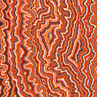 Aboriginal Artwork by Christine Nakamarra Curtis, Mina Mina Jukurrpa, 91x61cm