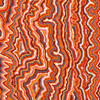 Aboriginal Artwork by Christine Nakamarra Curtis, Mina Mina Jukurrpa, 91x61cm