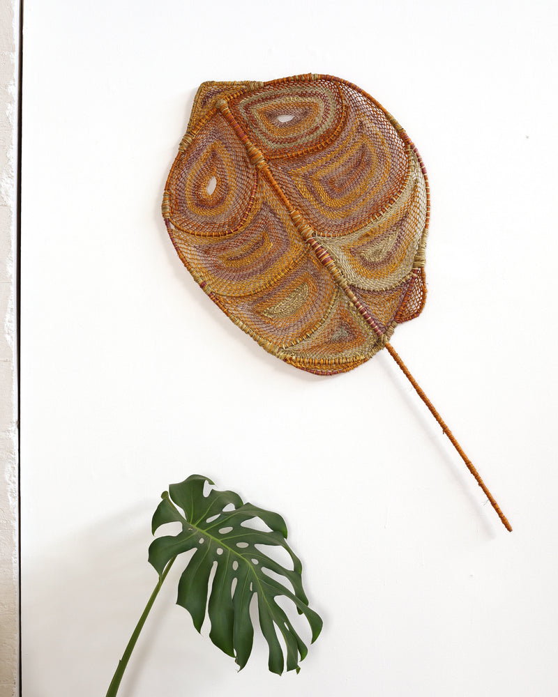 Aboriginal Artwork by Clara Larabidiwanga, Nawarlah - Brown River Stingray, 103x49cm