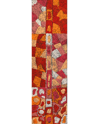 Aboriginal Artwork by Clarissa Nangala Williams, Ngapa Jukurrpa (Water Dreaming) - Puyurru, 107x30cm