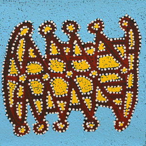 Aboriginal Artwork by Clarissa Nangala Williams, Ngapa Jukurrpa (Water Dreaming) - Puyurru, 30x30cm - ART ARK®