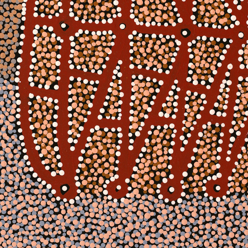 Aboriginal Artwork by Clarissa Nangala Williams, Ngapa Jukurrpa (Water Dreaming) - Puyurru, 50x40cm