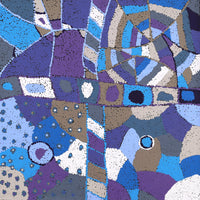 Aboriginal Artwork by Clarissa Nangala Williams, Ngapa Jukurrpa (Water Dreaming) - Puyurru, 61x61cm