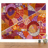 Aboriginal Artwork by Clarissa Nangala Williams, Ngapa Jukurrpa (Water Dreaming) - Puyurru, 76x61cm