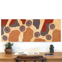 Aboriginal Art by Colin Jakamarra Gibson, Yankirri Jukurrpa (Emu Dreaming) - Ngarlikurlangu, 122x46cm - ART ARK®